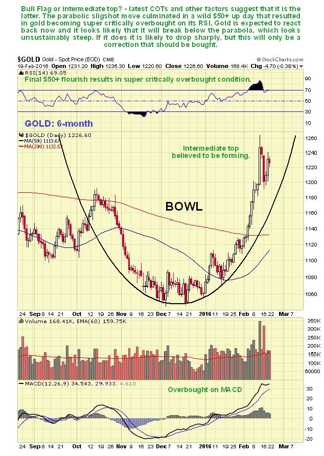 6 Month Gold Chart